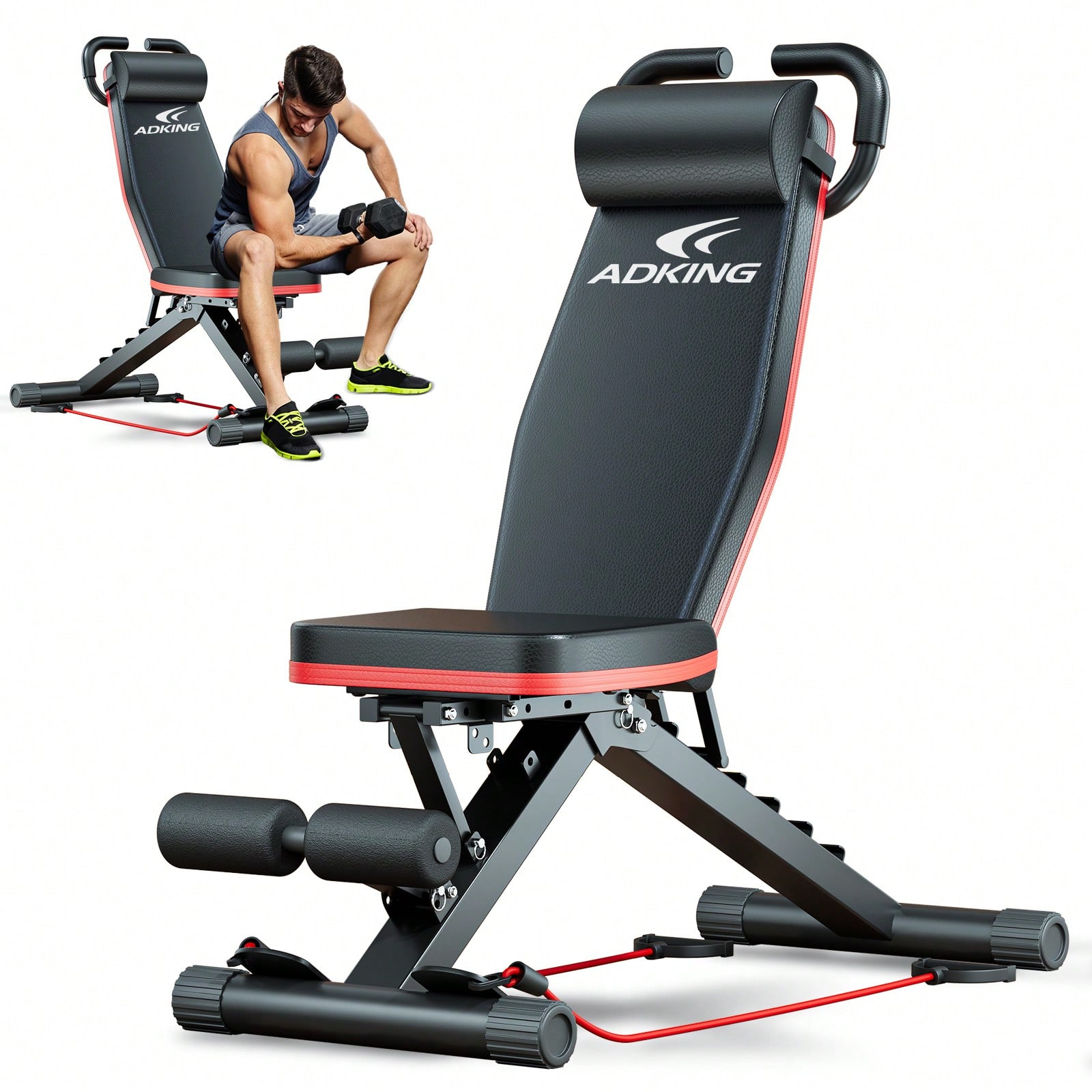 Home Gym Leg Press - Standard Weight Bench, Bench Press Set