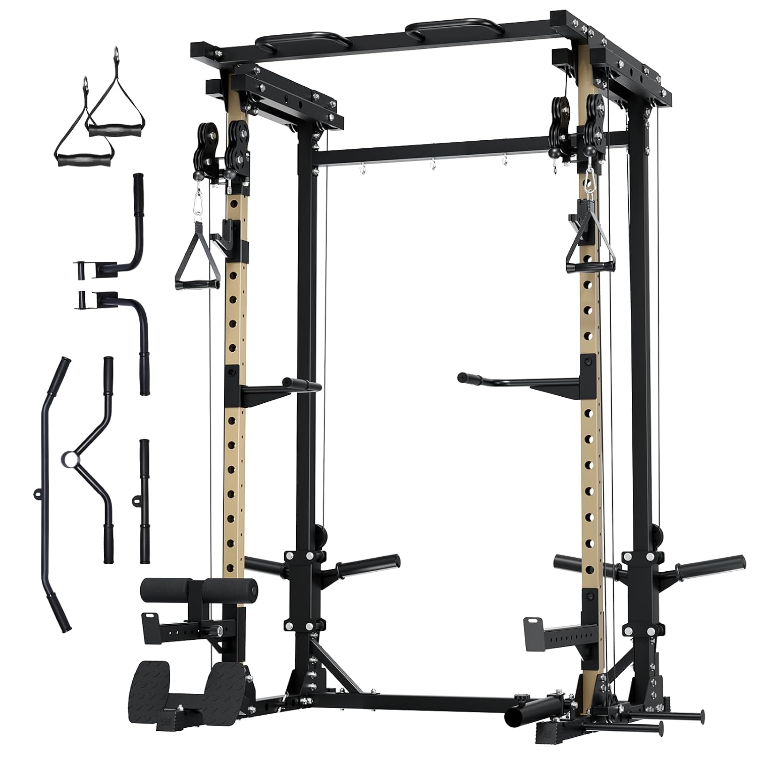 Home Gym Pulley System - Drone3 Power Rack, 2500lbs Multi-Function Home