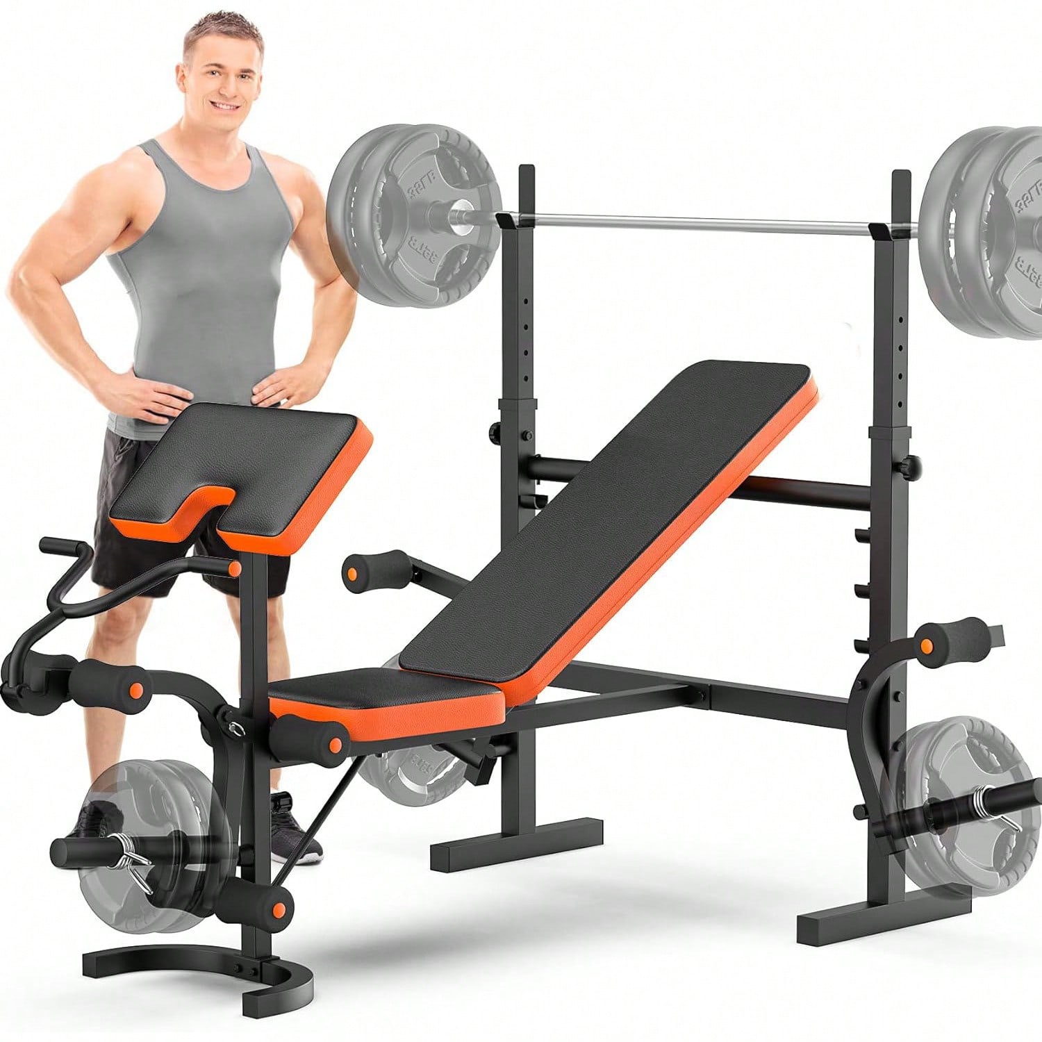 GIKPAL Weight Bench, Bench Pre - Home Gym Leg Press review and price
