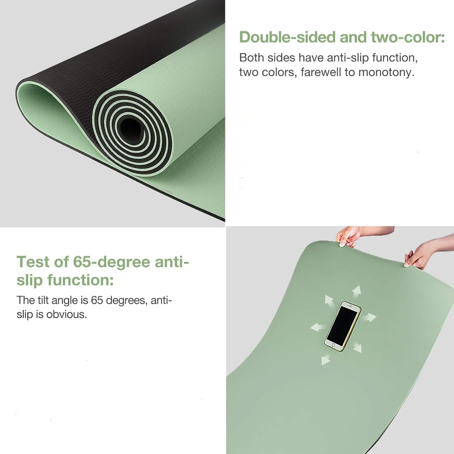 TPE yoga mat is environmentall - Gymnastics Mat Thick review and price