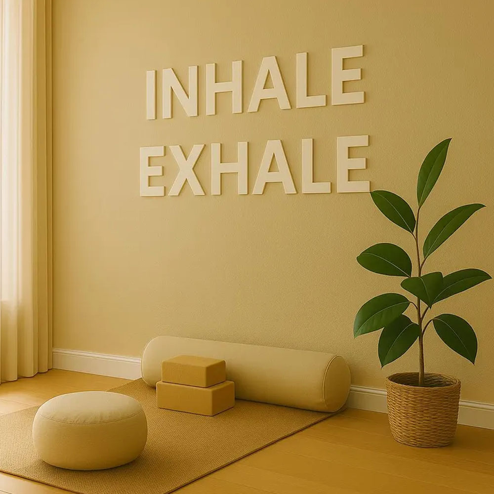INHALE EXHALE Wall Sign Yoga S - Home Gym Yoga Room review and price