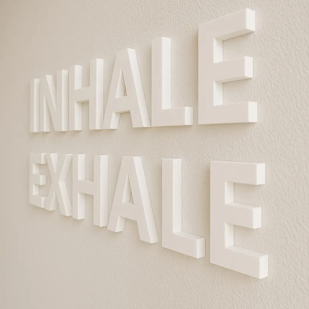 INHALE EXHALE Wall Sign Yoga S - Home Gym Yoga Room review and price