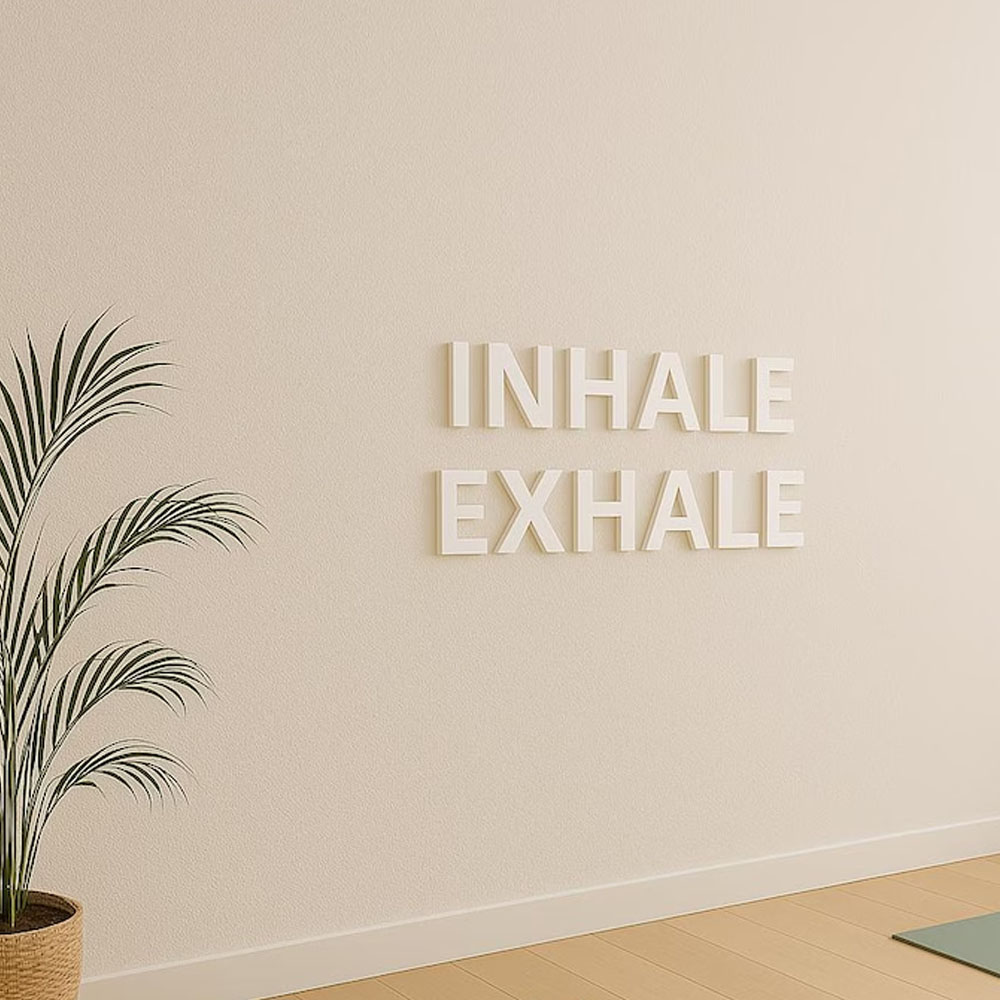 INHALE EXHALE Wall Sign Yoga S - Home Gym Yoga Room review and price