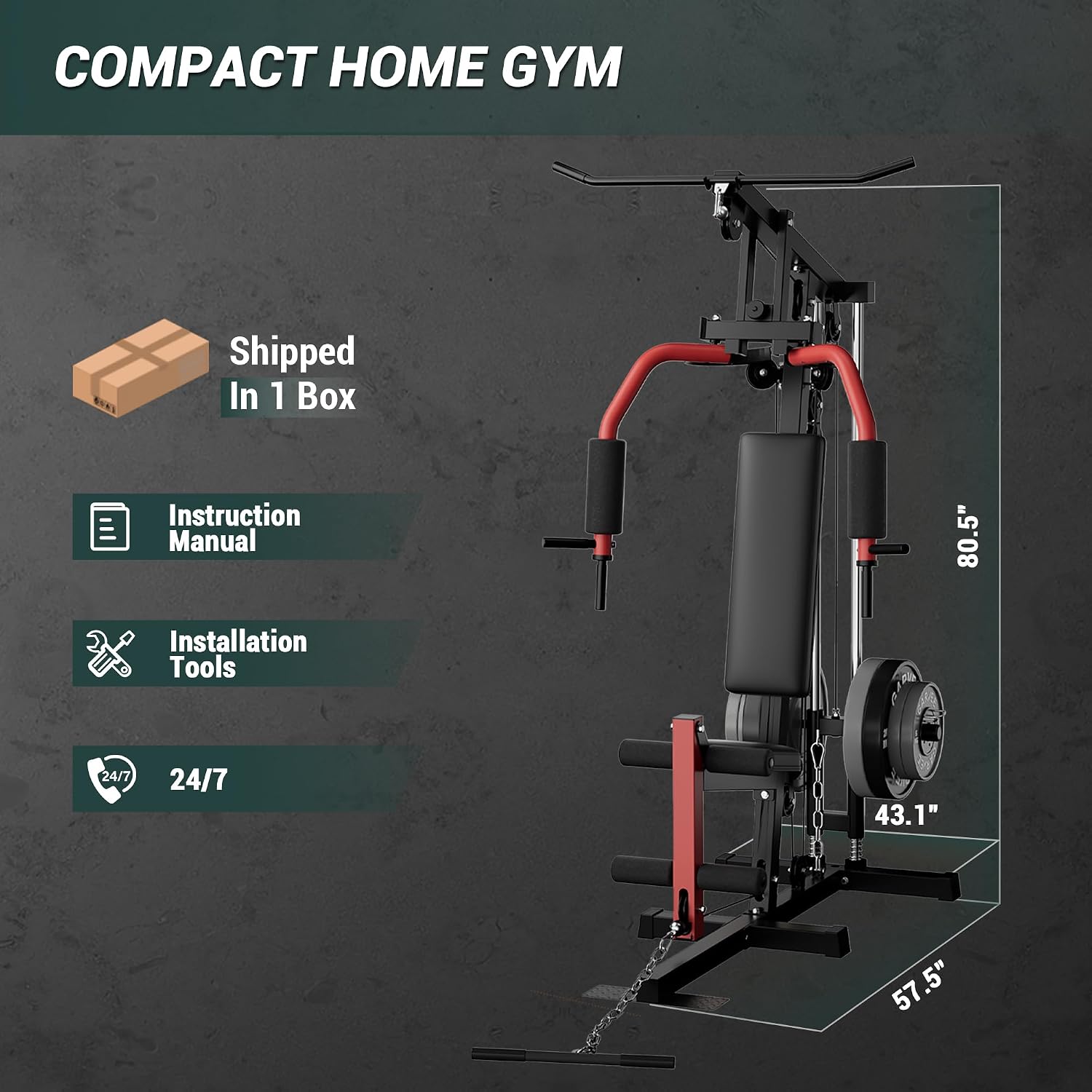 Full-Body Home Gym Machine wit - Home Gym Lat Pulldown Machine review and price