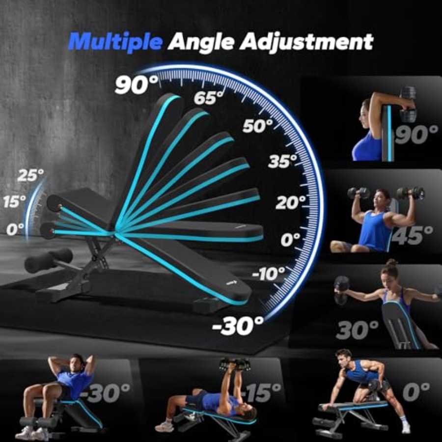 Foldable Weight Bench for Home - Home Gym Leg Press review and price