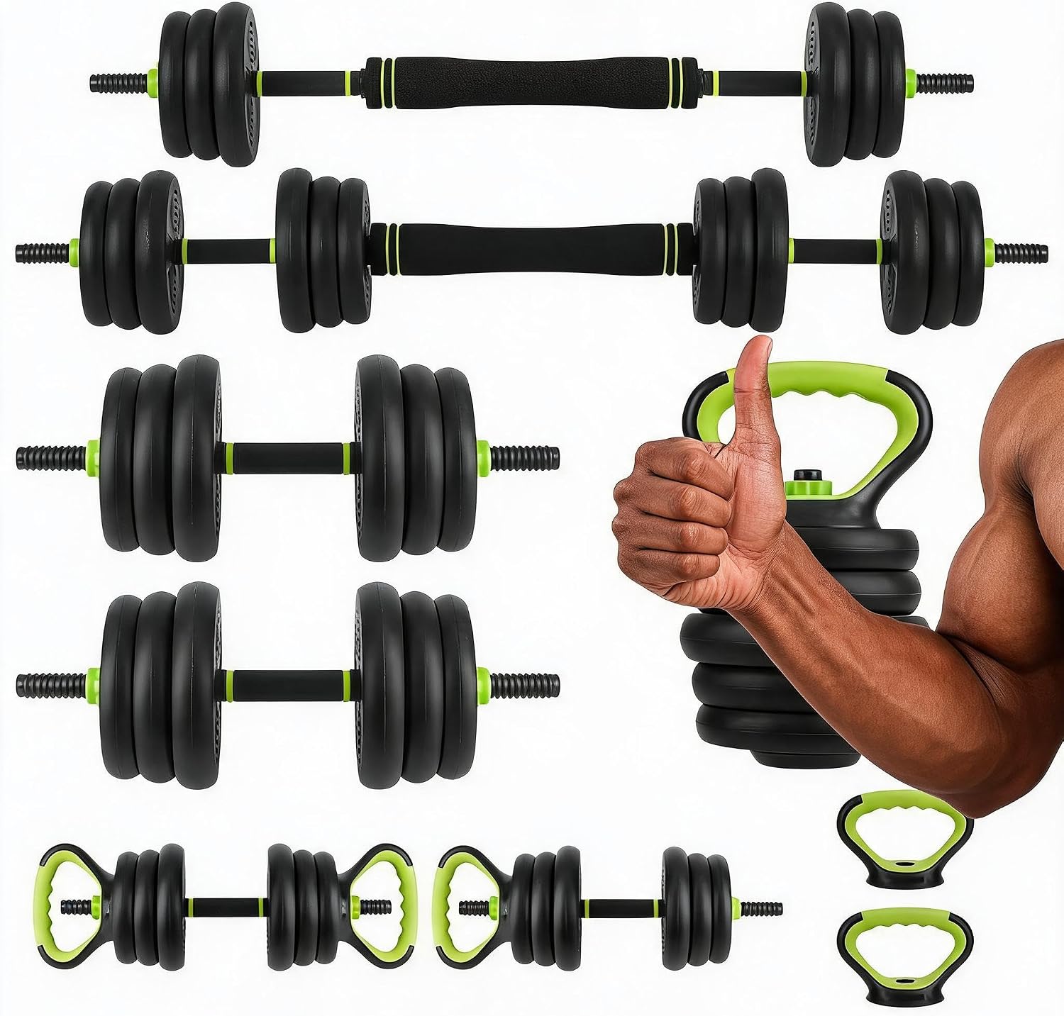 4 in 1 Adjustable Dumbbell Set - Home Gym Leg Press review and price