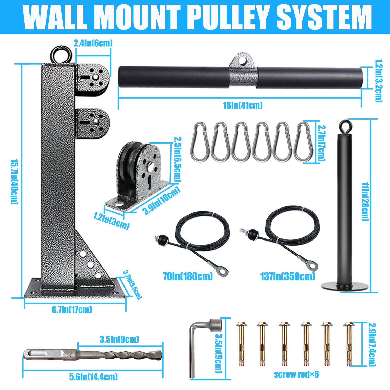 Fitness Wall Mounted Pulley Sy - Home Gym Pulley System review and price