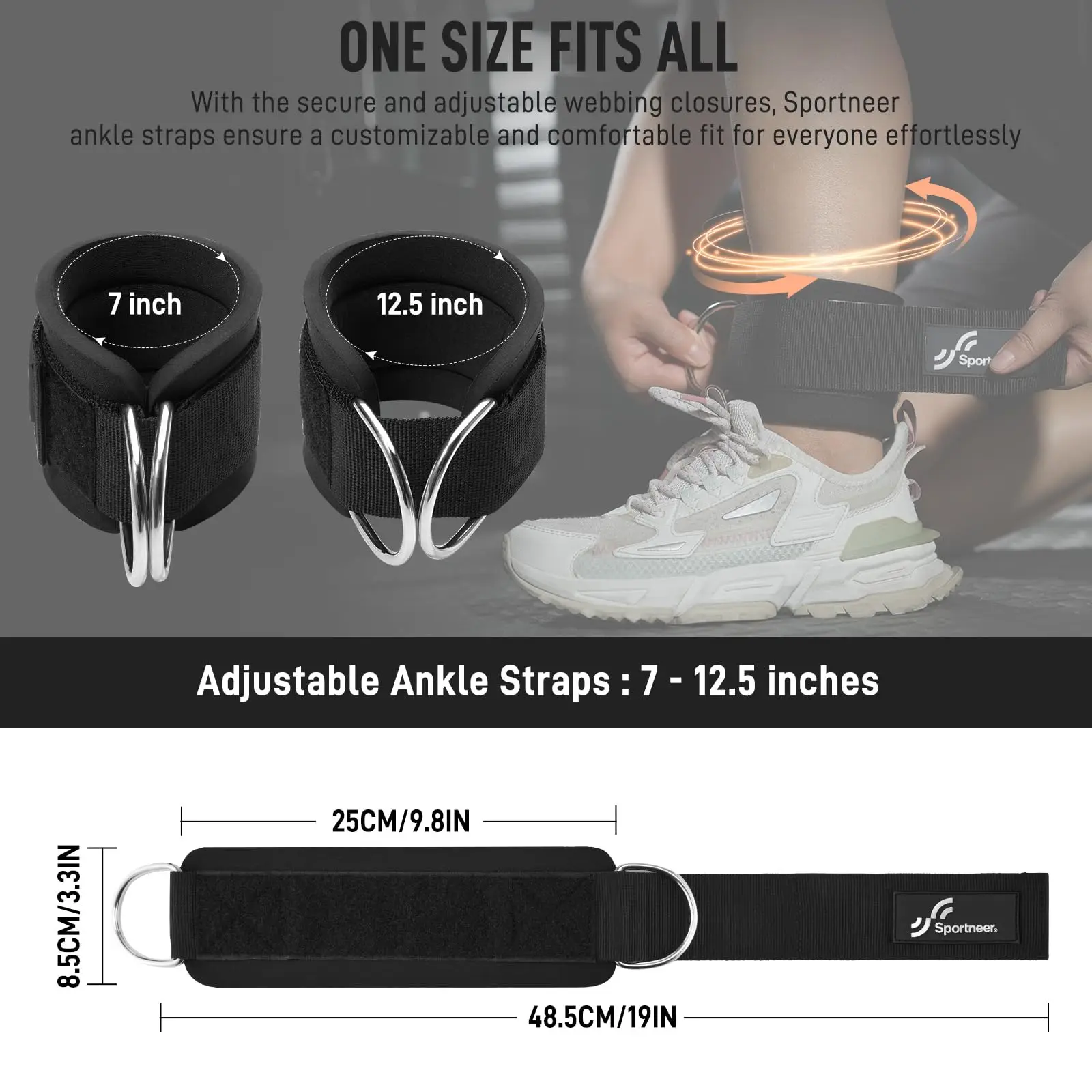 Sportneer Adjustable Ankle Str - Home Gym Leg Extension Machine review and price