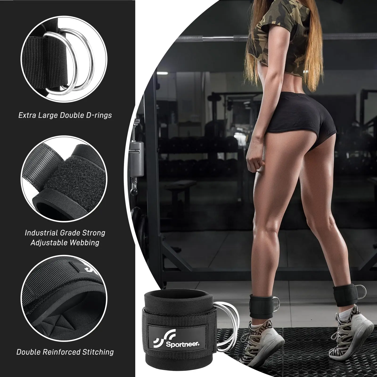 Sportneer Adjustable Ankle Str - Home Gym Leg Extension Machine review and price
