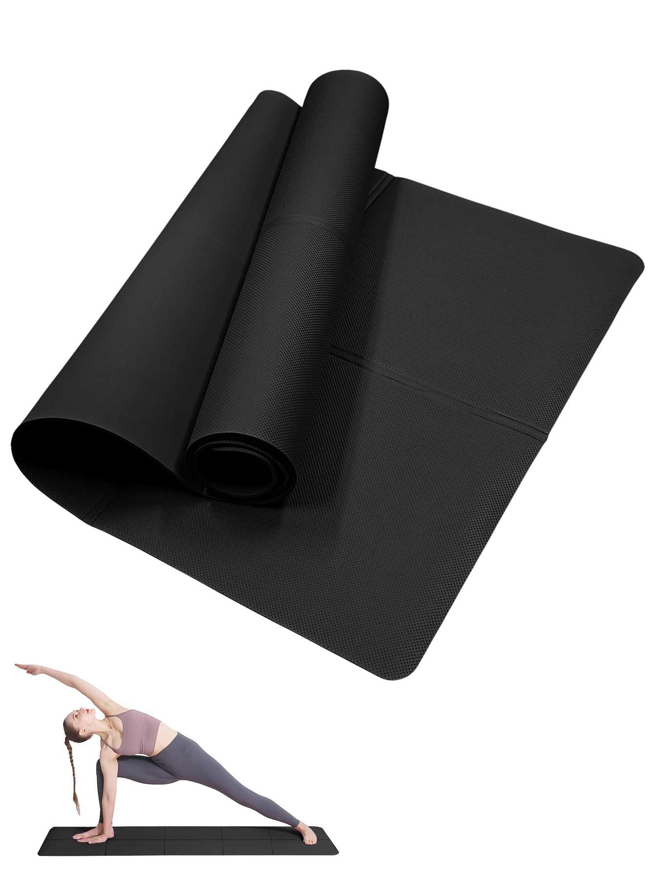 Foldable Yoga Mat Black Eco Fr - Gymnastics Mat Thick review and price
