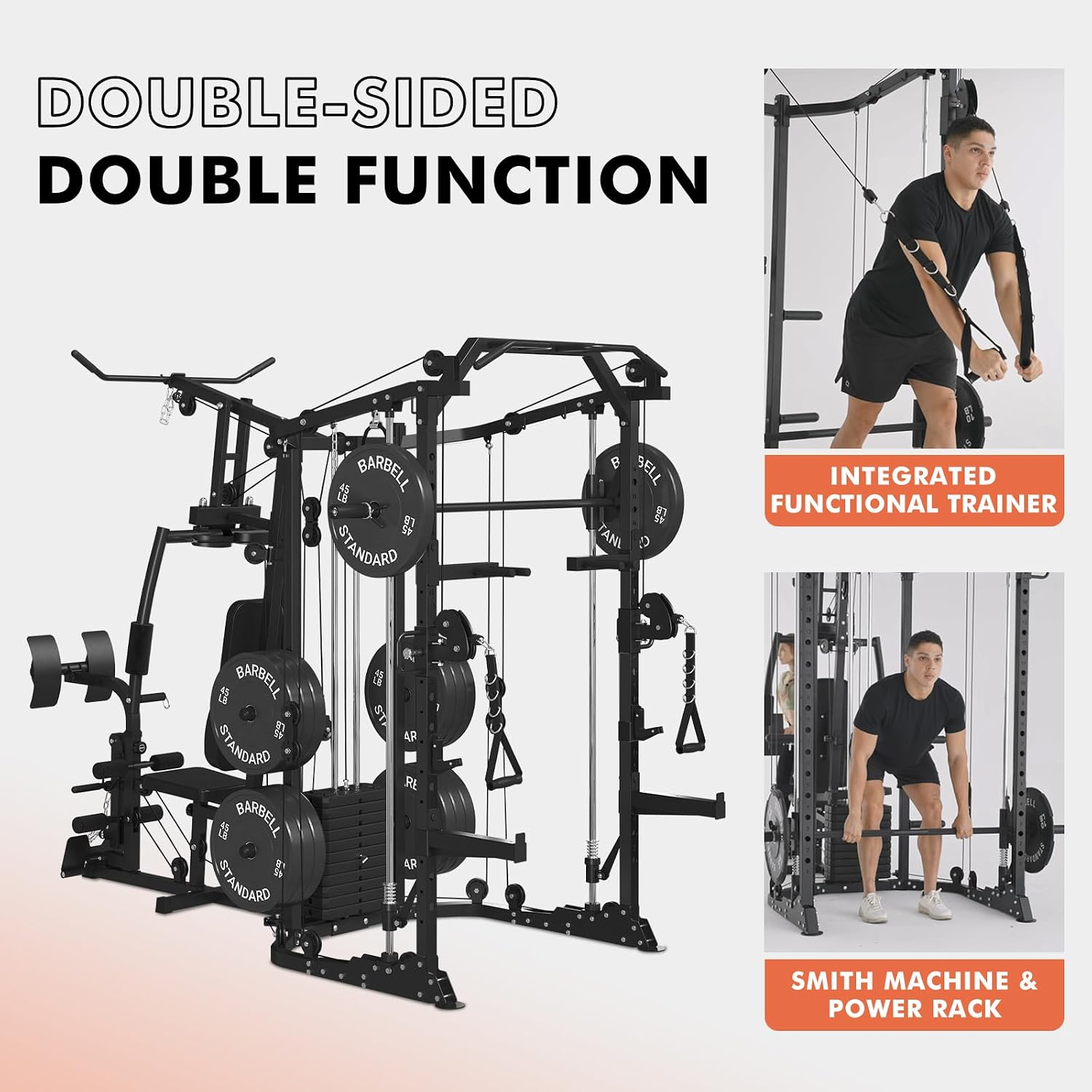 Dual-Station SmithΔ Machine Po - Home Gym With Smith Machine review and price