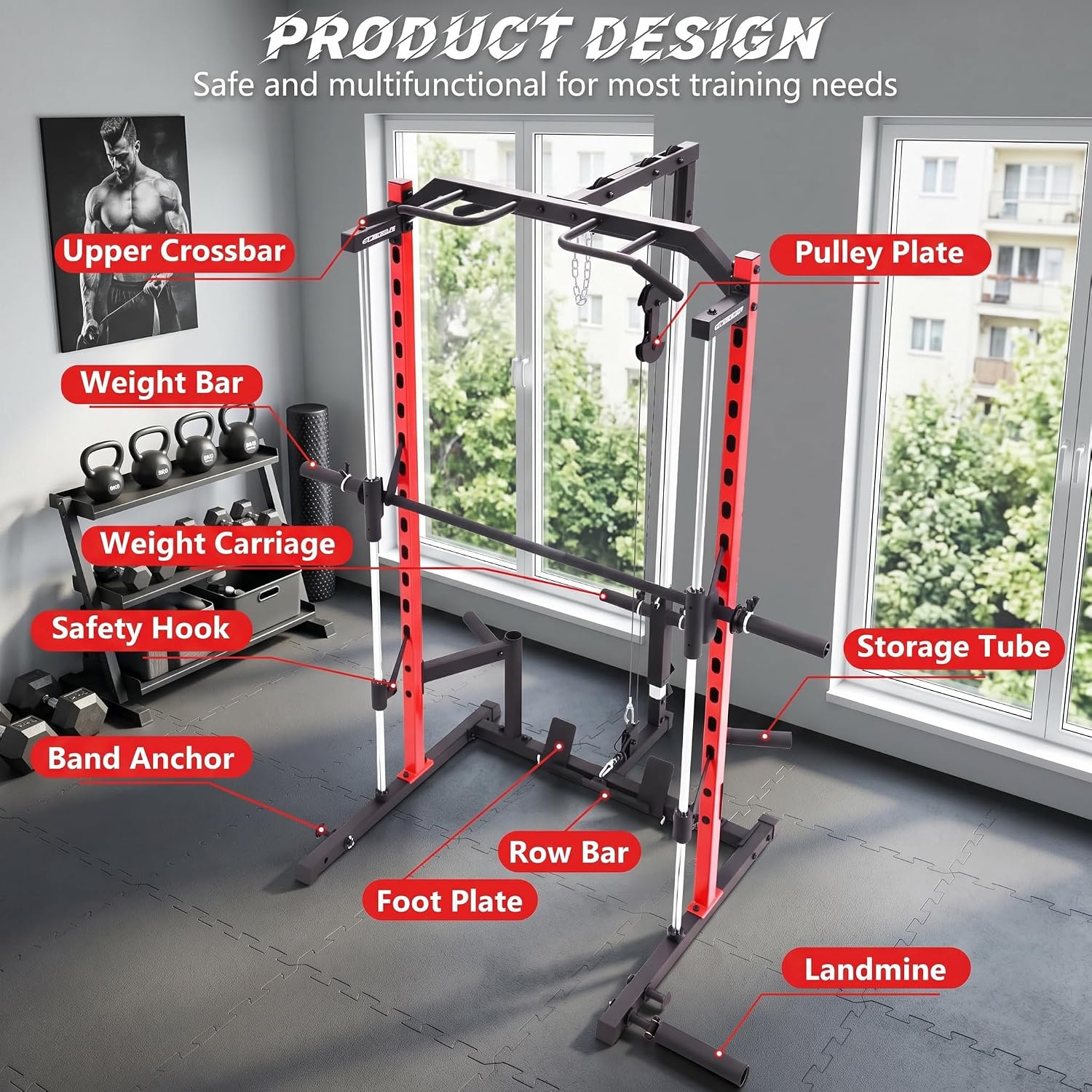 All-in-One Smith Machine Power - Home Gym Lat Pulldown Machine review and price