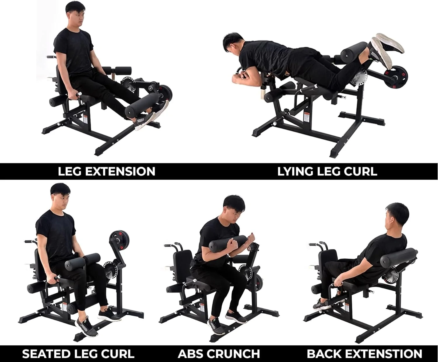 Plate Loaded Adjustable Leg Wo - Home Gym Leg Extension Machine review and price