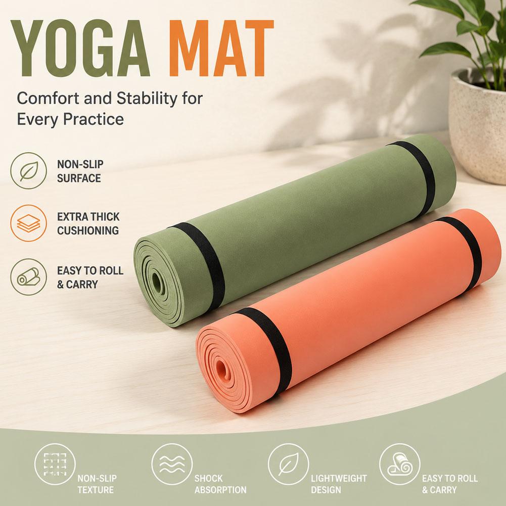 1/2Pcs Thick Yoga Mat Anti-ski - Gymnastics Mat Thick review and price