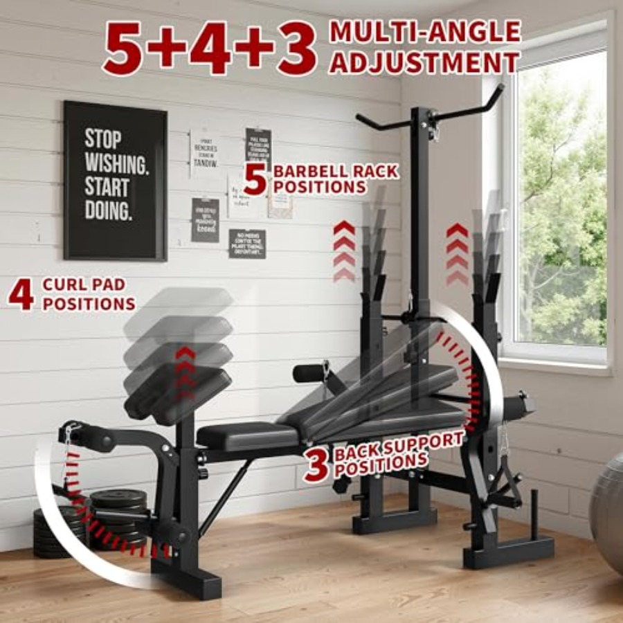 Home Gym Weight Bench Set: Ste - Home Gym Leg Press review and price