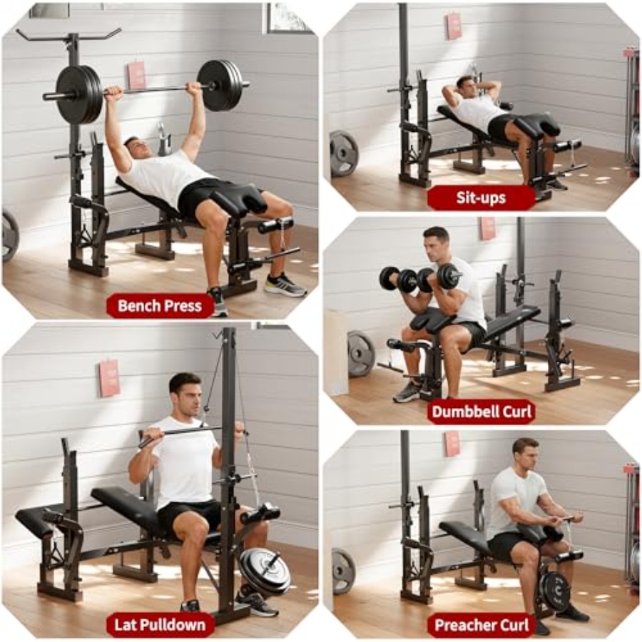 Home Gym Weight Bench Set: Ste - Home Gym Leg Press review and price
