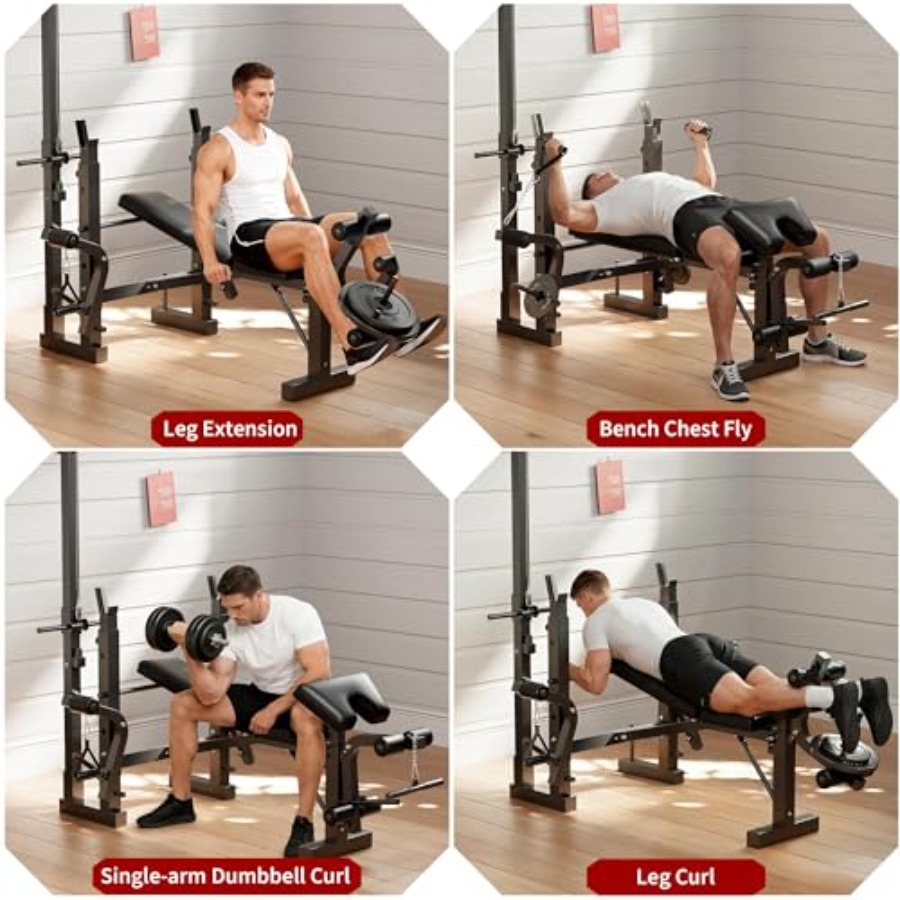 Home Gym Weight Bench Set: Ste - Home Gym Leg Press review and price