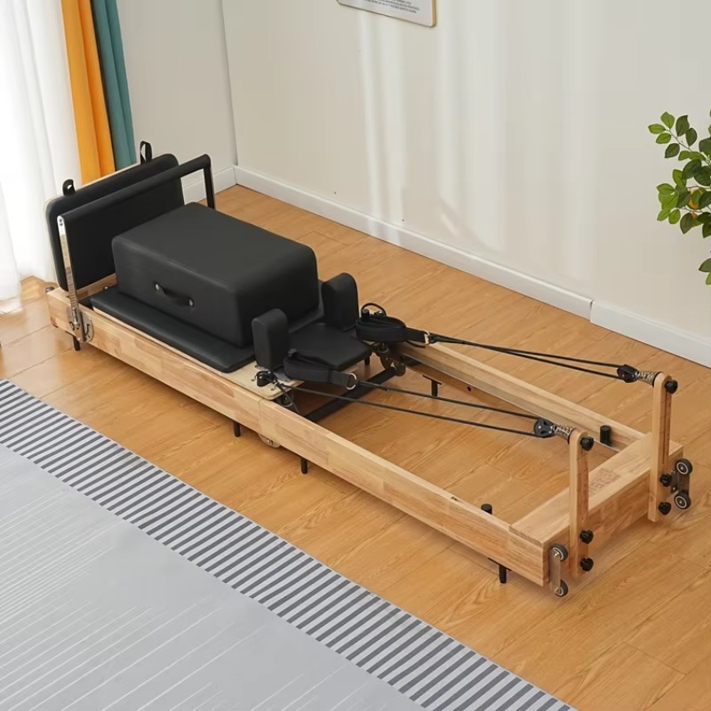 Wood Folding Pilates Reformer  - Home Gym Yoga Room review and price